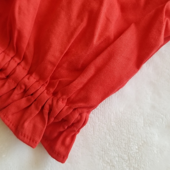 WeWoreWhat Coco Smocked Off the Shoulder Crop Top - Picture 8 of 10